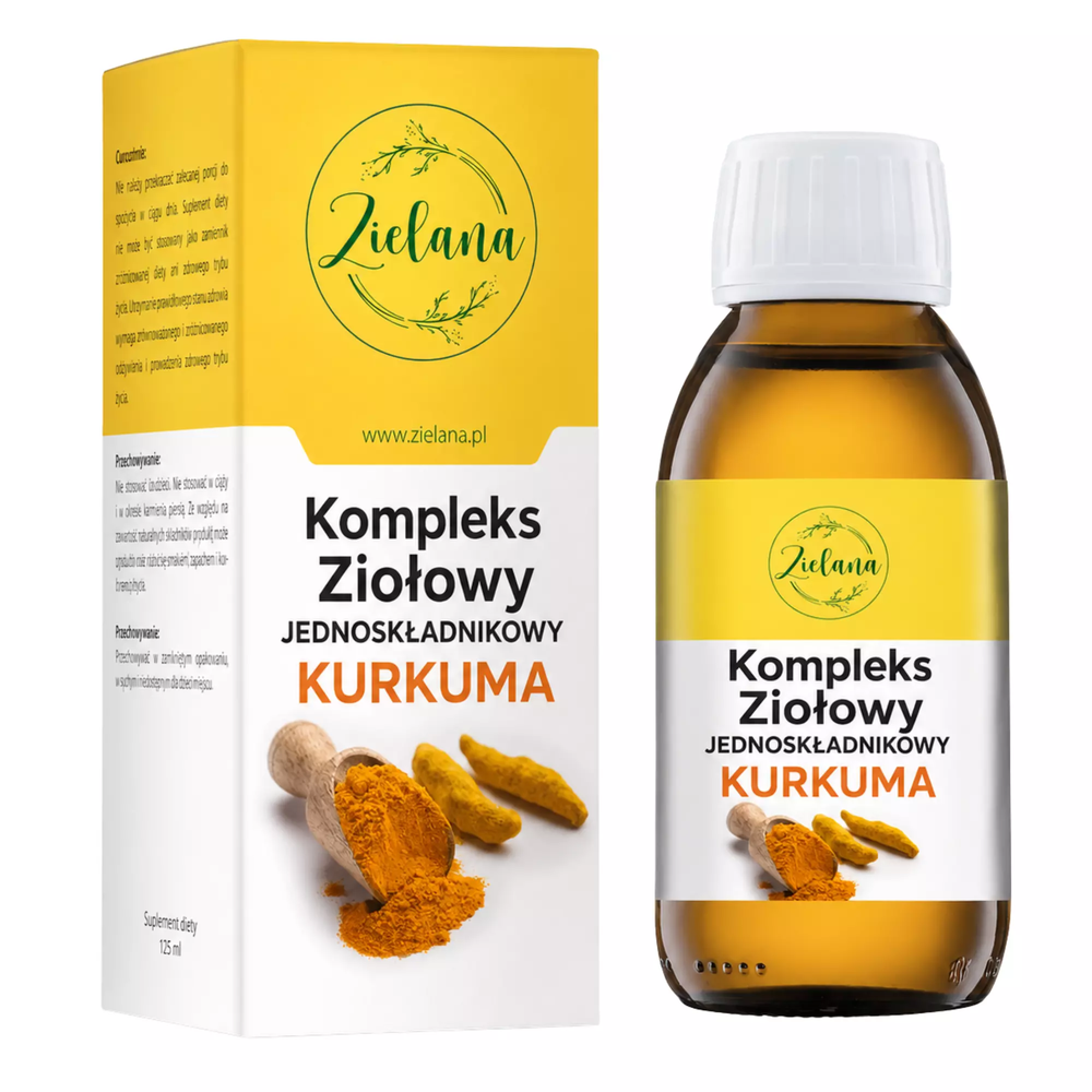 Zdjęcie produktu Zielana Kompleks Ziołowy Jednoskładnikowy Kurkuma 125 ml