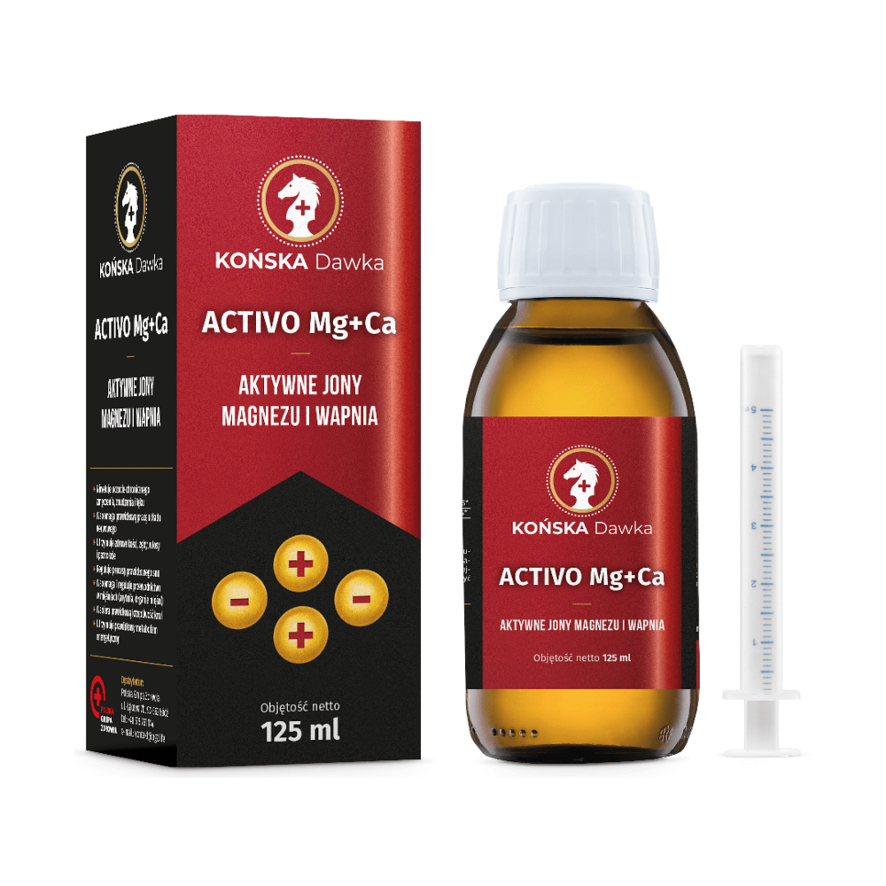 Zdjęcie produktu Końska Dawka Activo Mg + Ca Aktywne jony magnezu i wapnia (125ml)