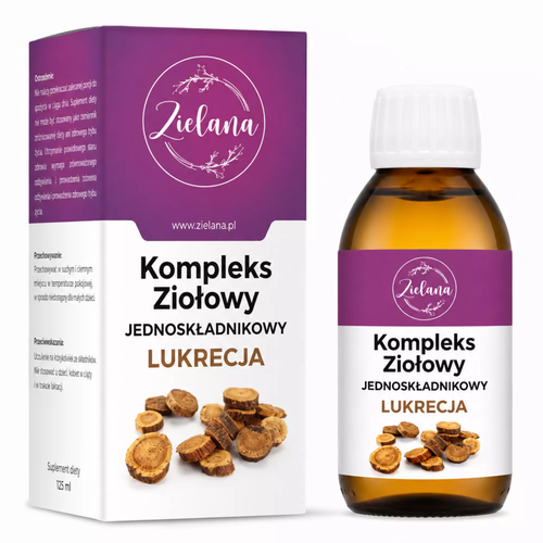 Zdjęcie produktu Zielana Kompleks Ziołowy Jednoskładnikowy Lukrecja 125 ml
