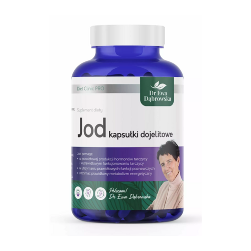 Zdjęcie produktu Dr Ewa Dąbrowska Jod kapsułki dojelitowe (180 kapsułek)